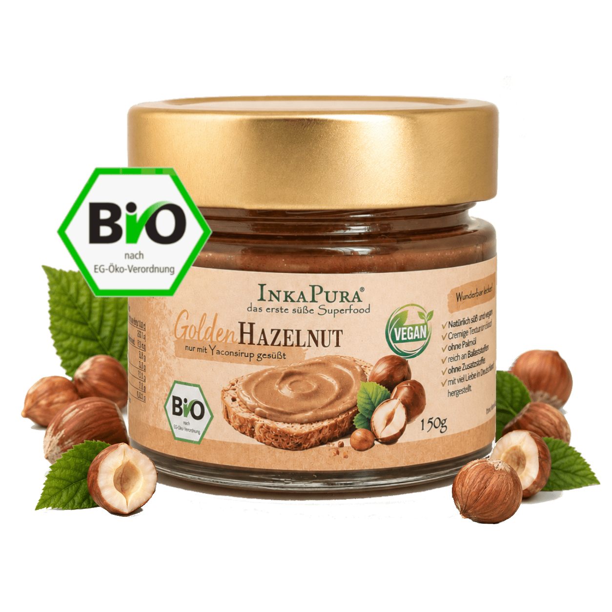 Bio GoldenHazelnut Aufstrich - InkaPura