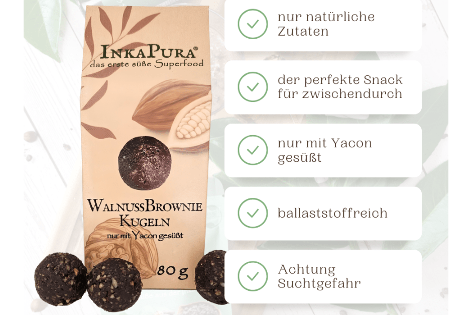 Bio WalnussBrownie Kugeln - InkaPura