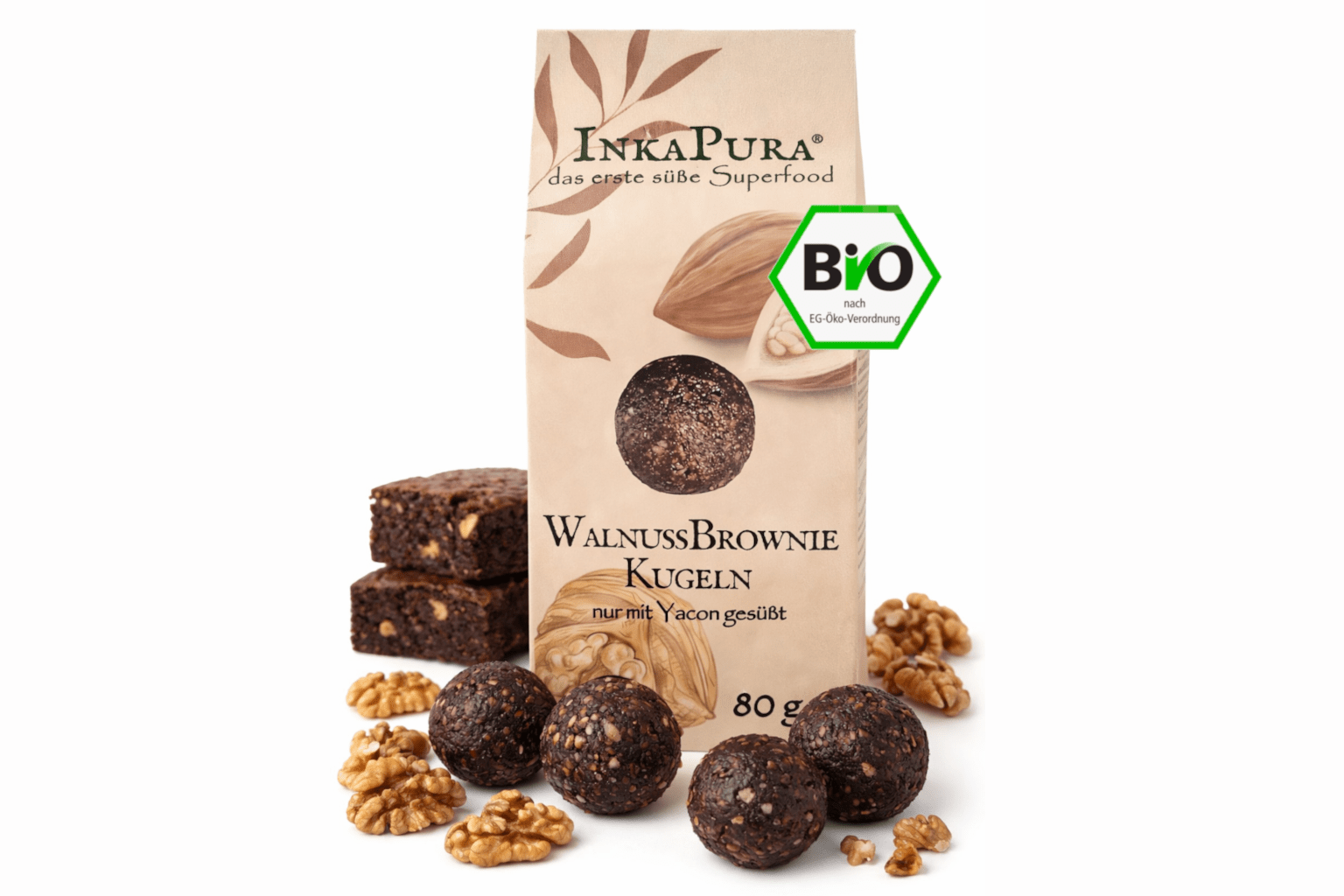 Bio WalnussBrownie Kugeln - InkaPura