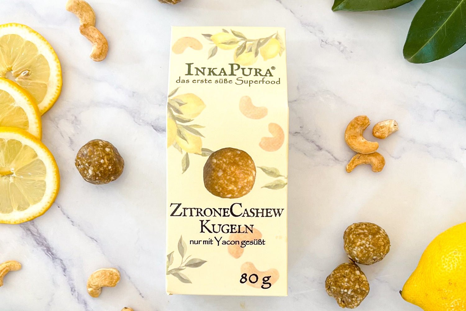 Bio ZitroneCashew Kugeln - InkaPura