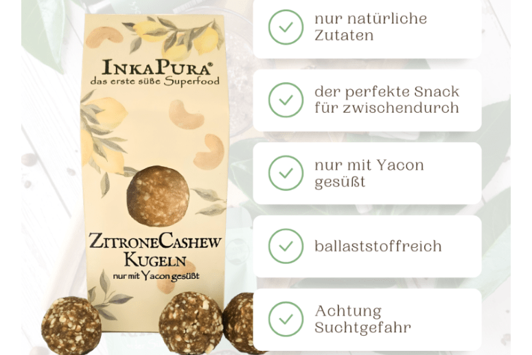 Bio ZitroneCashew Kugeln - InkaPura